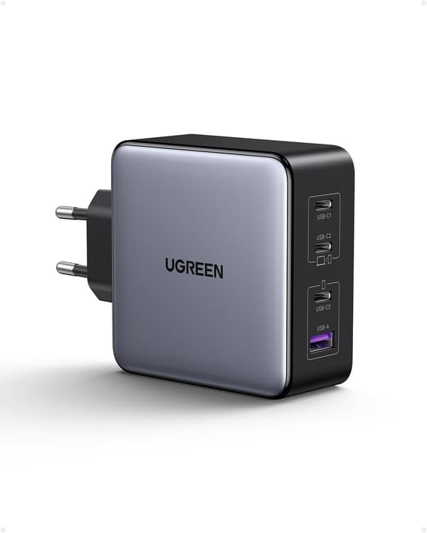 UGREEN Nexode X 160W USB C-oplader, PD 3.1 4-Port GaN-oplader Grey