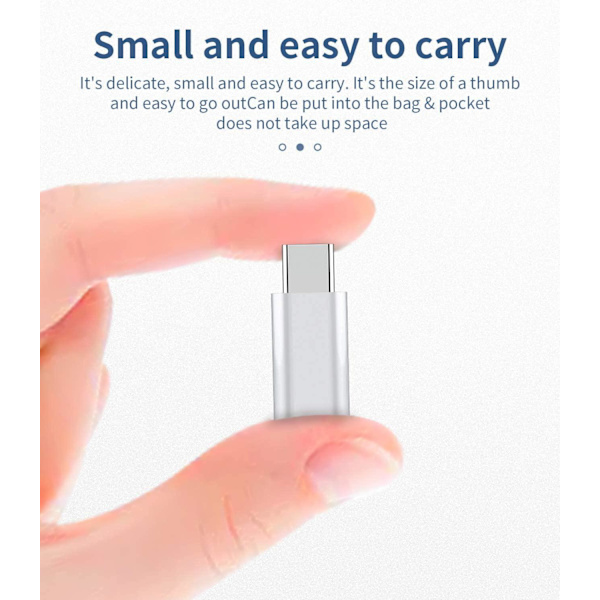 NÖRDIC Adapter Micro USB til USB C Metal Sort