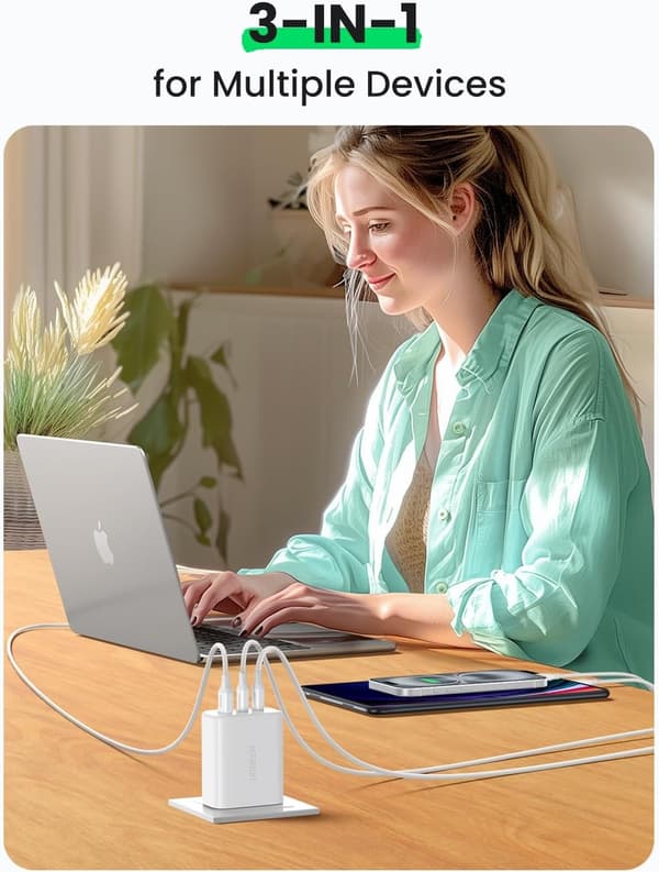 UGREEN USB-C laturi 65W White
