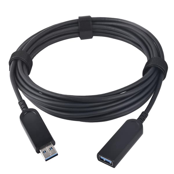 NÖRDIC 10m Active AOC kuitukaapeli 10Gbps USB 3.2 A uros USB3.2 A naaras USB 3.2jatkokaapeli