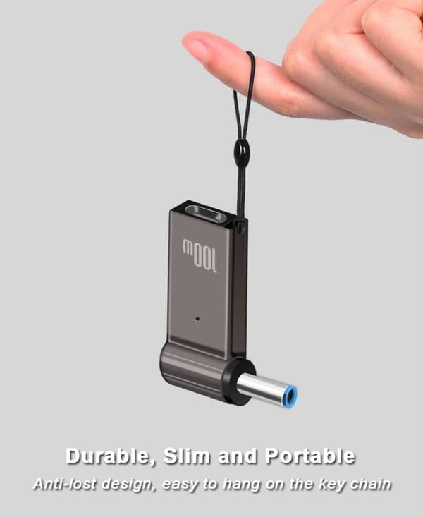 NÖRDIC USB-C til Laptopoplader-adapter, USB-C til DC-stik, 100W PD, DC 4,5×3,0 mm til HP