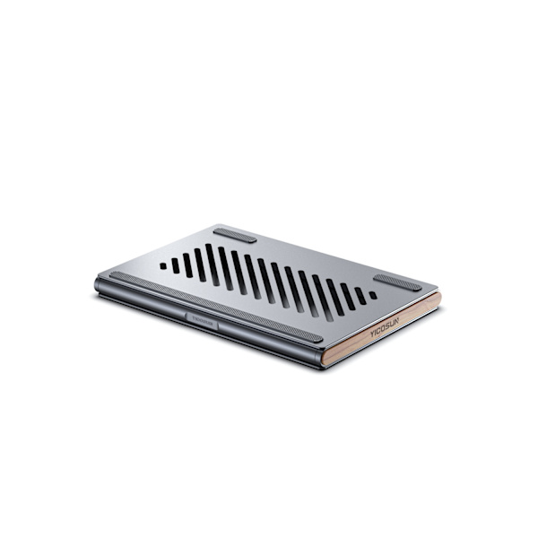 NÖRDIC bærbart stativ til bærbar computer med hub 2xUSB-A 3.1 2xUSB-C Grey