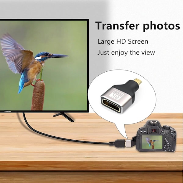 NÖRDIC HDMI 8K -sovitin HDMI naaras - Micro HDMI uros