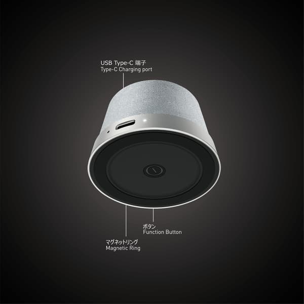 NÖRDIC Bluetooth 5.3 högtalare med magnet 3W IPX6 silver Silver