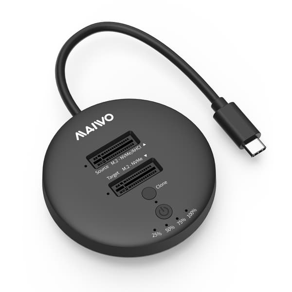 Maiwo USB3.2 NVMe M.2 SSD-kloonitelakointiasema Grey