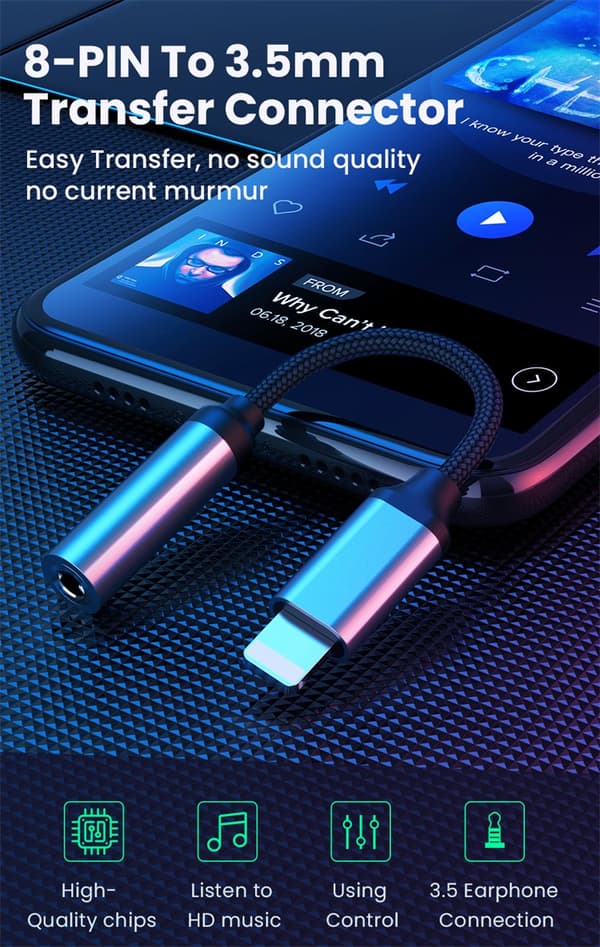 NÖRDIC Lightning Audio -adapterin Non MFI