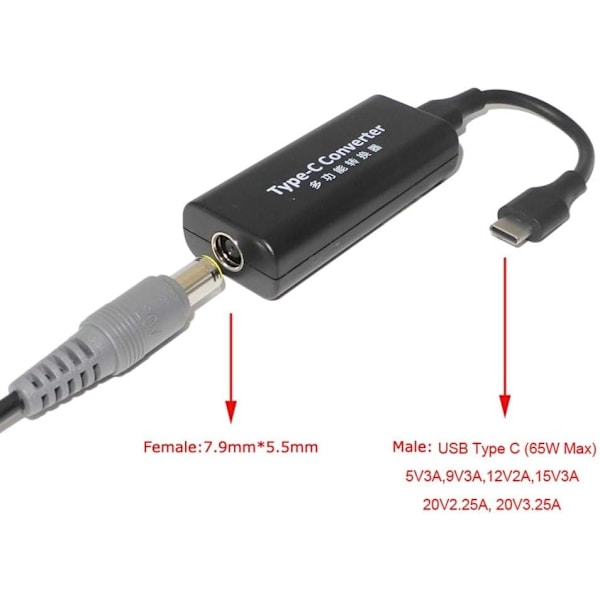 NÖRDIC USB-C till DC 7.9x5.5mm adapter