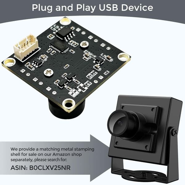 USB 2.0 Kameramodul 1080p 130° vidvinkel til PC, Raspberry Pi, Jetson Nano og SBC