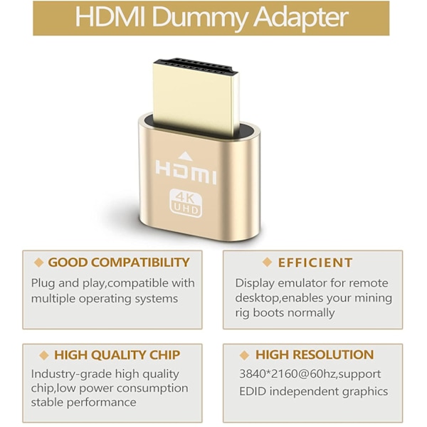 NÖRDIC Dummy Plug HDMI 4K Display Emulator