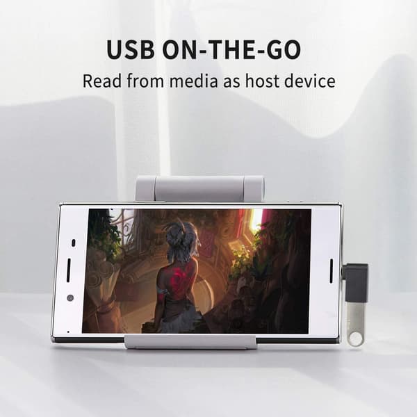 NÖRDIC USB-C han til USB-A hun vinklet adapter 90 grader Black