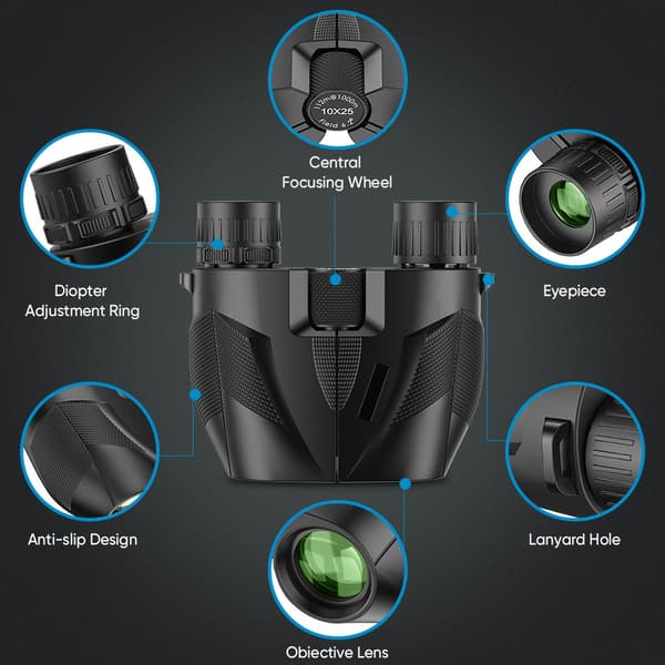 APEXEL 10x25 High Powered Zoom Mini Binoculars