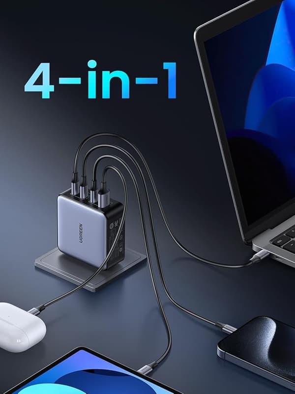 UGREEN Nexode X 160W USB C-oplader, PD 3.1 4-Port GaN-oplader Grey