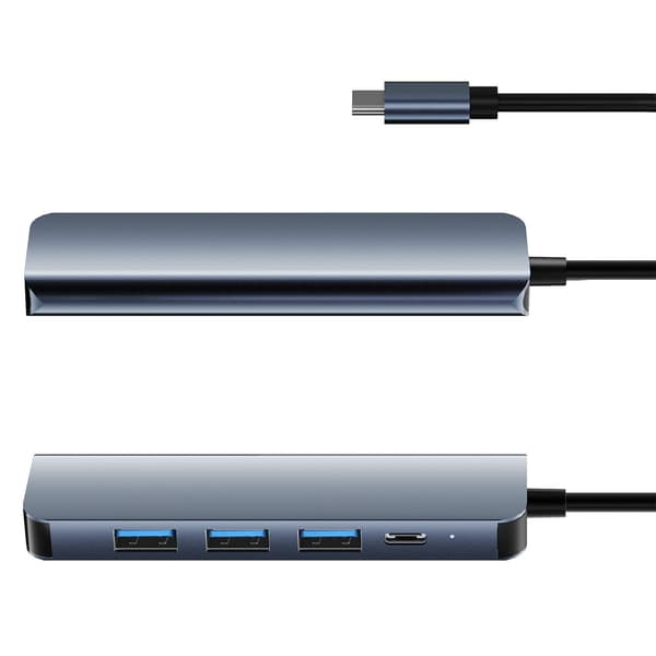 NÖRDIC USB-C 5-ports Hub 3xUSB-A 2.0, 1xUSB-A 3.1 og 1xUSB-C PD100W