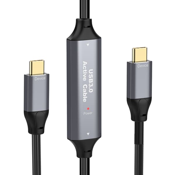 NÖRDIC 10m Aktiivinen USB 3.0 C–C-kaapeli, 5Gbps Super Speed USB-kaapeli