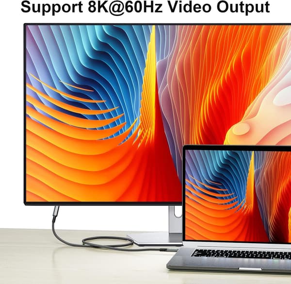 NÖRDIC USB 4 forlængerkabel 50cm 40Gbps 240W 8K60Hz Black