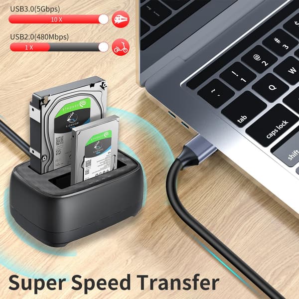 NÖRDIC USB 3.0 Aktiv Printerkabel - 5m USB A til USB B 3.0 Kompatibel med printer, konferencerkamera, dockingstation, harddisk og mere