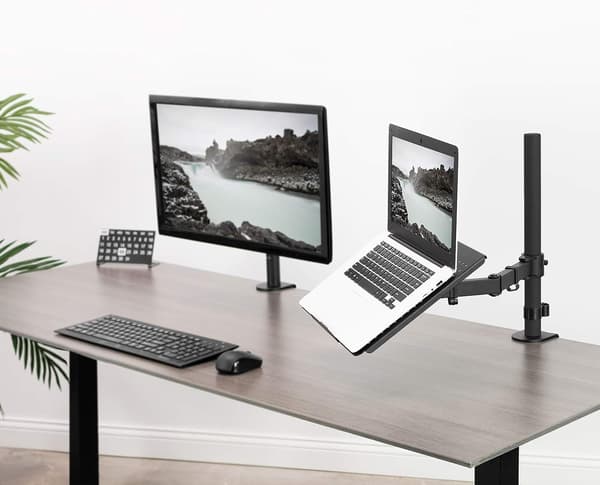 NÖRDIC Laptopholder bordholder til bærbar computer op til 17 tommer Black