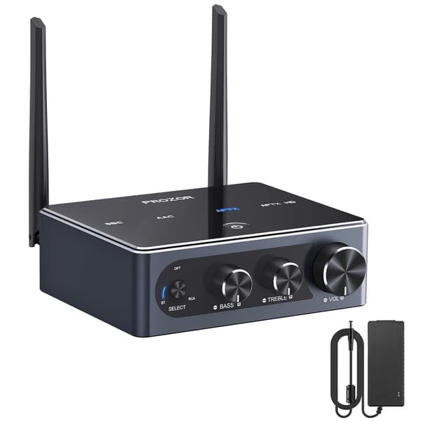 NÖRDIC Bluetooth 5.2 Hi-Fi forstærker 192khz/24Bit 2x100W Black