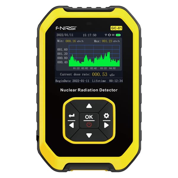 FNIRSI GC-01 Geigermätare - Dosimeter med LCD Display Gul