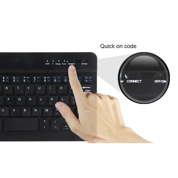 NÖRDIC Bluetooth 5.0 Keyboard 78 taster IOS Android Windows US Layout Black