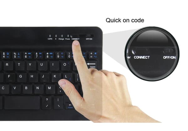 NÖRDIC Bluetooth 5.0 Tangentbord 78 tangenter IOS Android Windows US Layout Svart