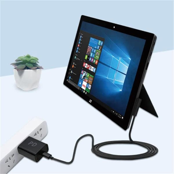 NÖRDIC 1,5m USB laddarkabel 12V3A för Surface Pro 1/2 Svart