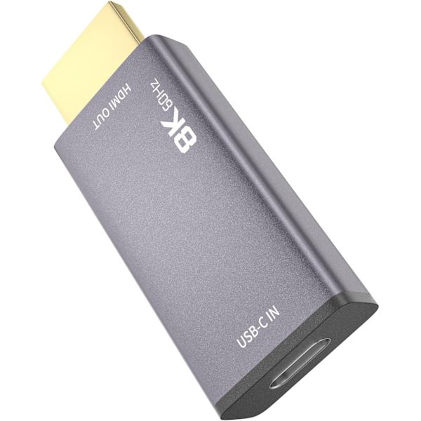 NÖRDIC USB-C - HDMI 8K60Hz -sovitin Grey