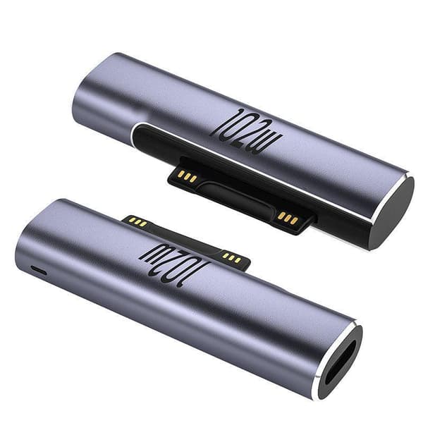 NÖRDIC USB-C Laddningsadapter för Microsoft Surface 15V 6,8A 102W Silver