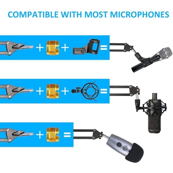 Mikrofon Adapter 3/8 inch til 5/8 inch
