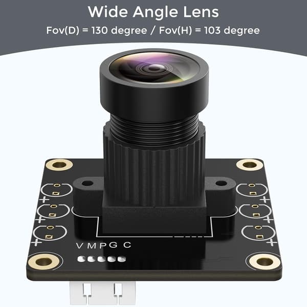 USB 2.0 Kameramodul 1080p 130° vidvinkel til PC, Raspberry Pi, Jetson Nano og SBC