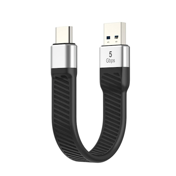 NÖRDIC Flat Adapter USB3.2 Gen1 USB-C - A 5Gbps 3A Black