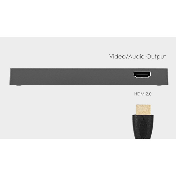 NÖRDIC KVM-switch 2 til 1 USB-C & HDMI 4K60Hz 2xUSB-A Black