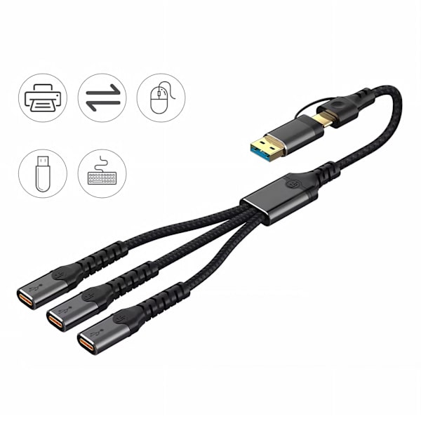 NÖRDIC USB-C/A -keskitin 3xUSB-C