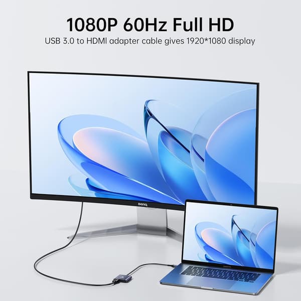 NÖRDIC USB-A og C til Dual HDMI 1080P60Hz