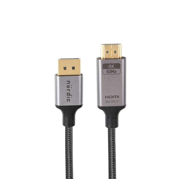 NÖRDIC 50 cm Displayport HDMI 4K60Hz Dynamic HDR 18Gbps