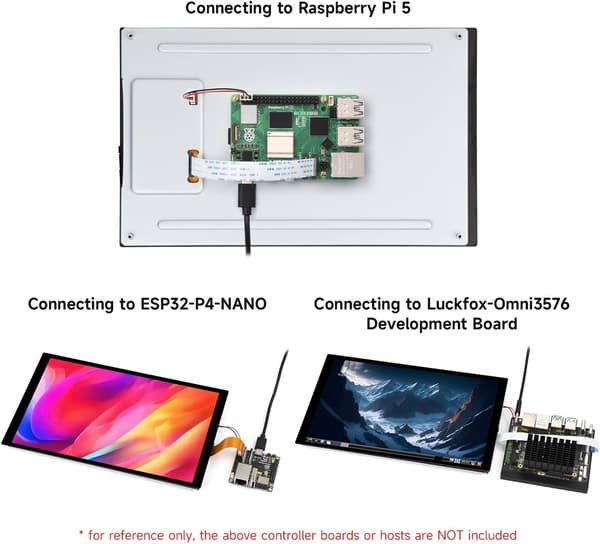 Waveshare 10,1" DSI Touchskärm, 800 x 1280, IPS-panel, Optical Bonding härdat glas, för Raspberry Pi/RK3576/RK3506/ESP32-P4