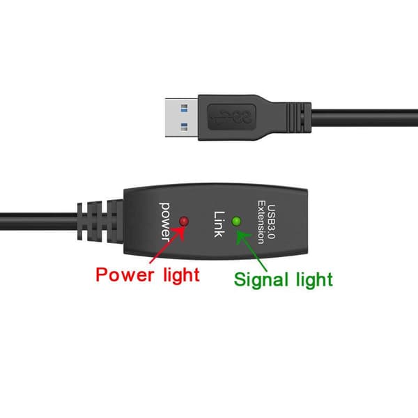 NÖRDIC ACTIVE 15M USB3.1 Udvidelseskabel 5GBPSextension USB A Mand til Kvinde til Xbox, PS5, Oculus, Printer, Scanner, PlayStation, VR Black