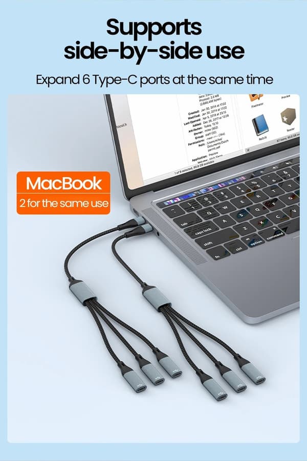NÖRDIC USB-C-hub USB-C til 3xUSB-C