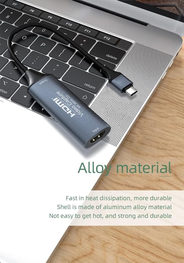 NÖRDIC Videotallennuskortti USB-C 4K30Hz USB3.0