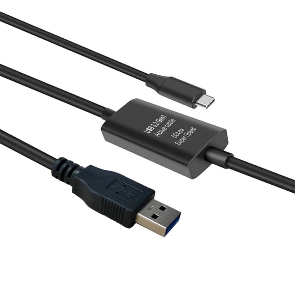 NÖRDIC 5m USB-A 3.2 GEN1 til USB-C 5Gbps Aktiv forlængerkabel