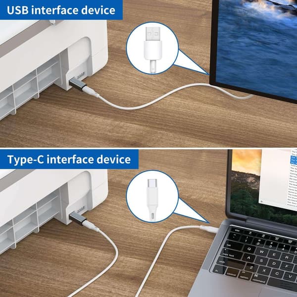 NÖRDIC USB-C - USB B -sovitin tulostimille ja MIDI-laitteille Tukee datan synkronointia