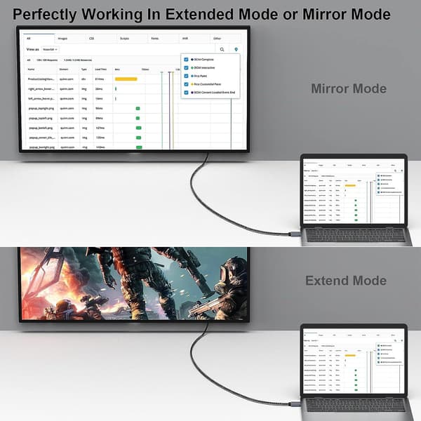 NÖRDIC 3m Displayport til HDMI 4K60Hz Dynamic HDR 18Gbps
