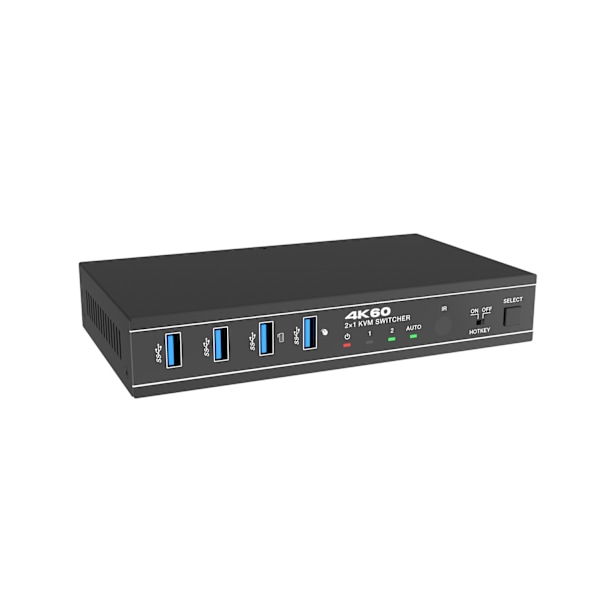 NÖRDIC KVM-Switch 2 til 1 USB-C & HDMI 4K60Hz 4xUSB-A