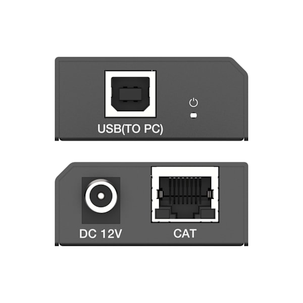 NÖRDIC USB-forlænger Splitter 1 til 2 CAT6 100m