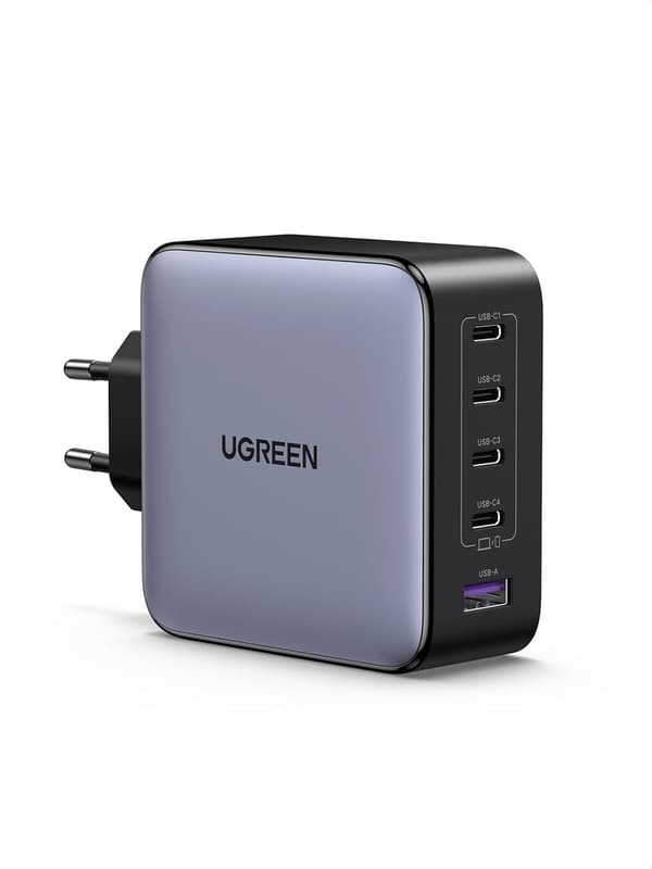 UGREEN Nexode 100W USB C Oplader 5-Port GaN Oplader Grey