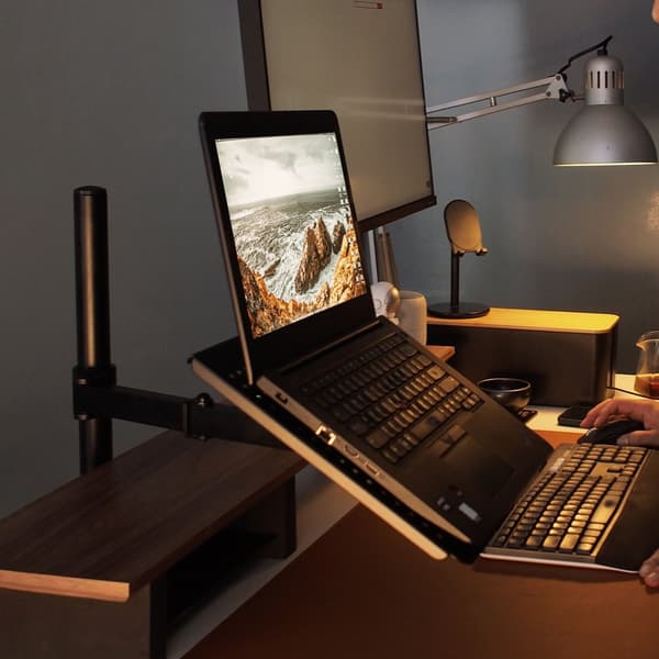 NÖRDIC Laptopholder bordholder til bærbar computer op til 17 tommer Black