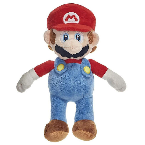 Super Mario Plysch Stor Muffad Toy Stuffed 60cm B-Sort Skrynklig null none