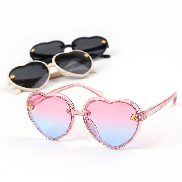 Modemärke Hjärta Barn Solglasögon Barn Retro Söt Rosa Cartoon Solglasögon Båge Flickor Pojkar Baby Solglasögon Uv400 Eyewear Red non bee as pictures