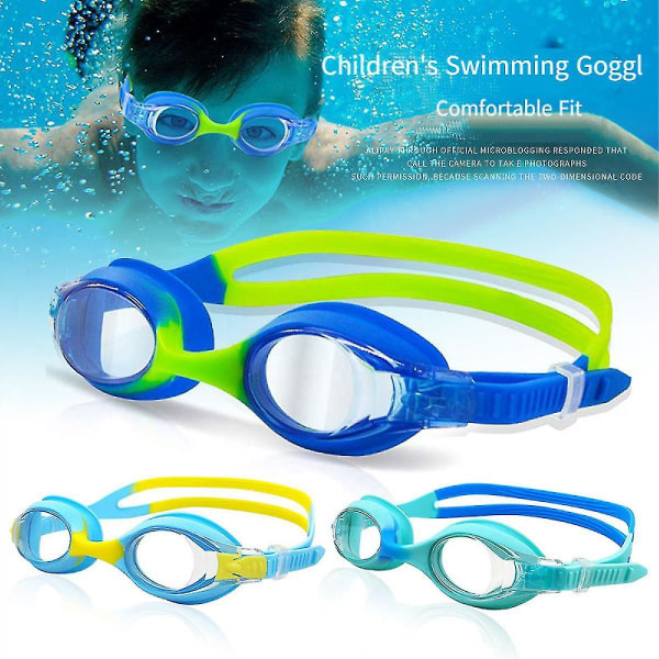 2-pack Wekity simglasögon för barn, flickor, pojkar, ålder 3-14 år, anti-dimma 100 % UV-skydd med resväska (grön & gul) xq-sg325
