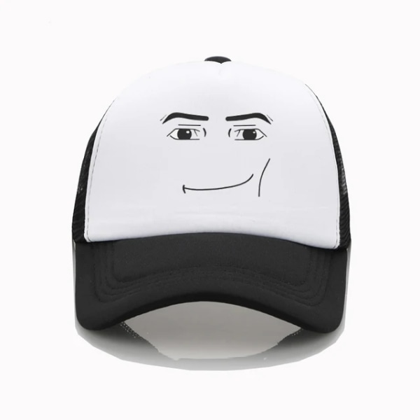 Roliga modehattar Anime Robot Robloxs Face Cap Sommar Män kvinnor justerbart solskydd Pappa hatt GRAY 54-60cm